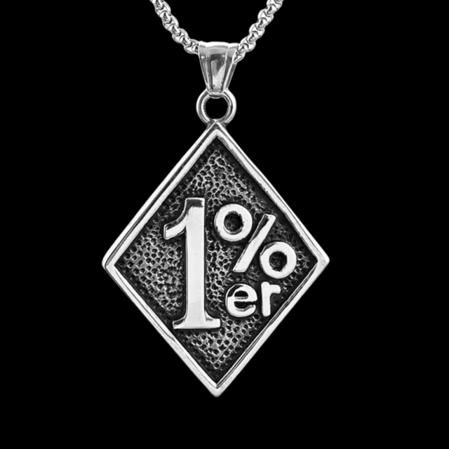 Collar Con Dije Colgante One Percenter 1% thumbnail 2