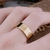 Anillo San Benito Cinta Sello Dorado - comprar online