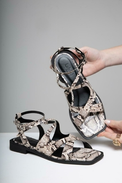 SANDÁLIA FLAT MAVIE SNAKE - loja online