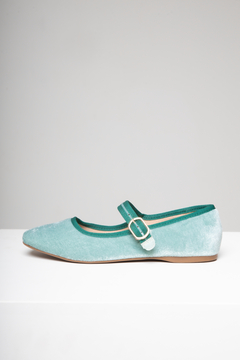 SAPATILHA DE VELUDO PERLA VERDE - comprar online