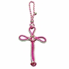 Cruz Para Sela ou Retrovisor Verde/Rosa CZ01