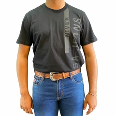 Camiseta Masculina Tassa M/C Regular Preto 4947 - comprar online