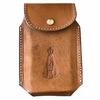 Bainha Para Celular Couro Simples Nossa Senhora Natural BT10.1