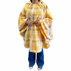Poncho Xadrez Amarelo/ Branco/ Lilas PC210 - comprar online