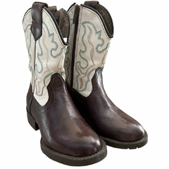 Bota Texana Infantil Mexicana Botas Tostado/Gelo 12-601