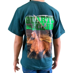 Camisa Infantil Cowboy Bruto Quarto De Millha Verde Pavão CB27.3