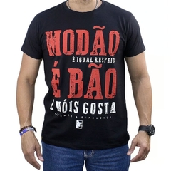 Camiseta Masculina Sacudido's Modão é Bão Preta CM385 - comprar online