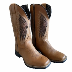 Bota Texana Feminina Mexicana Botas Caramelo/Nronze 17-40077