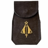 Bainha Para Celular Couro Nobuck Nossa Senhora Café BT10.9