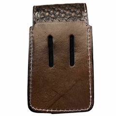 Bainha Para Celular Couro Balaiado MM Café BT14 - comprar online
