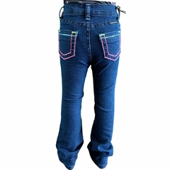 Calça Infantil Tassa Girls Boot Cut Dark Wash 4652 - comprar online