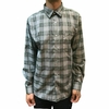 Camisa Masculina Sibra ML Cinza/Verde 4356R