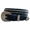 Bandinha Para Chapéu Strass Preto/Pérola Couro Preto BC34