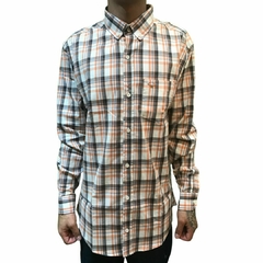 Camisa Masculina Western Bull ML Xadrez Branca/ Marrom 270.W