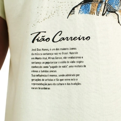 Camiseta Masculina Sacudido's Tião Carreiro Rei do Pagode Off White CM02T - Barcelos Country
