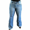 Calça Feminina Buphallos Wide Leg Bordado Manual BPL630