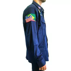 Camisa Masculina Terra De Peão ML American BR Marinho 40083.50.10 na internet