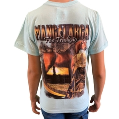 Camisa Infantil Cowboy Bruto Mangalarga Marchador Fé E Tradição Verde Água CB22.1