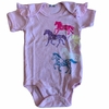 Body Baby Ranch MC Cavalo Coloridos Rosa B087