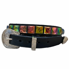 Bandinha Para Chapéu Strass FurtaCor Couro Preto BC36