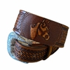 Cinto Couro Infantil Pyramid Balaiado Horse Marrom 5027.1