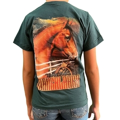 Camisa Infantil Cowboy Bruto Mangalarga Verde Pavão CB23.2