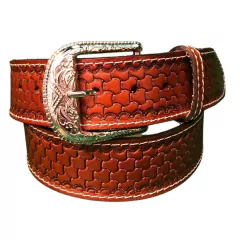 Cinto Couro Marrom Tijolinho CT594