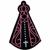 Adesivo Para Chapéu Nossa Senhora Aparecida Rosa AD15