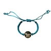 Pulseira EL Macramê Azul BB/Dourado PL23.7