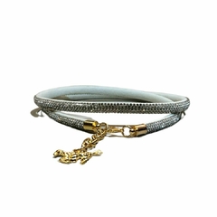 Bandinha de Tecido Para Chapéu Strass Pingente Cavalo Dourado BC151 - comprar online