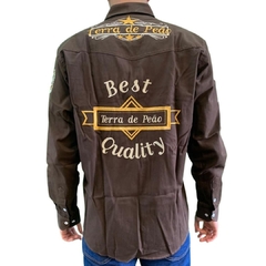Camisa Masculina Terra De Peão ML Best Quality Marrom 40084.50.3 - Barcelos Country