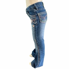 Calça Infantil Tassa Girls Boot Cut Medium Wash 4873 na internet