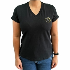 T-shirt Feminina Stabulos Coração Preta STB164