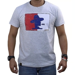 Camiseta Masculina Sacudido's Bandeira Logo Mescla CM384 - comprar online