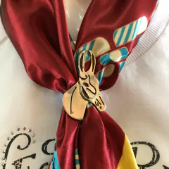 Lenço Gravata Estampada Vinho Passador Mula LG05 - comprar online