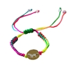 Pulseira EL Macramê Color/Dourado PL23.11