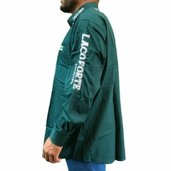 Camisa Masculina Laço Forte ML Slim Verde Com Bordados 3161.44 - comprar online