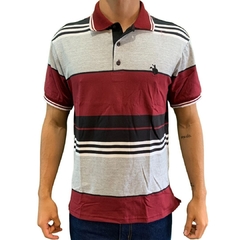 Polo Masculina Terra De Peão Vinho/Preto/Branco/Mescla 50006.51.24