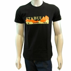 Camisa Masculina Stabullu Premium Preta Cavalos S456