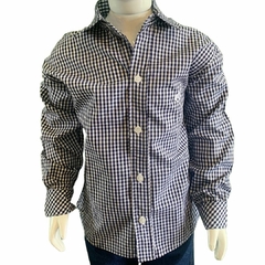 Camisa Infantil Ride Horse Manga Longa Xadrez Mosaíco CA55