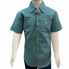 Camisa Infantil Laço Forte MC Xadrez Azul/Azul 171013.2