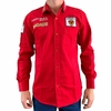 Camisa Masculina Radade ML Bord Brands Vermelha RDA06