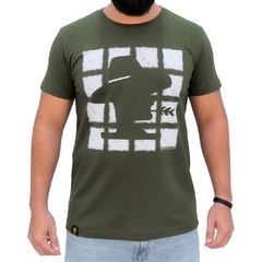 Camiseta Masculina Sacudido's Quadrado Verde Musgo CM073 - comprar online