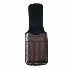 Bainha Para Celular Couro Balaiado Mangalarga Marchador Marrom Escuro BT52 - comprar online