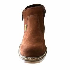 Botina Bretão Nobuck Ziper Marrom 015.3 - comprar online