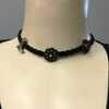 Choker EL Courino Trançado Preto Bota/Flor/Chapéu Ouro Velho CH145