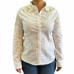 Camisete Feminina Minuty Bordada Branca 1210