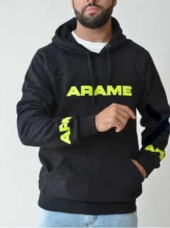 Moletom Masculino Arame Preto Logo Fluor 000611 - comprar online