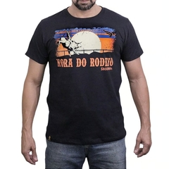Camiseta Masculina Sacudido's Hora do Rodeio Preto CM240 - comprar online