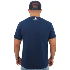 Camiseta Masculina Sacudido's Logo Color Azul Marinho CM325 na internet
